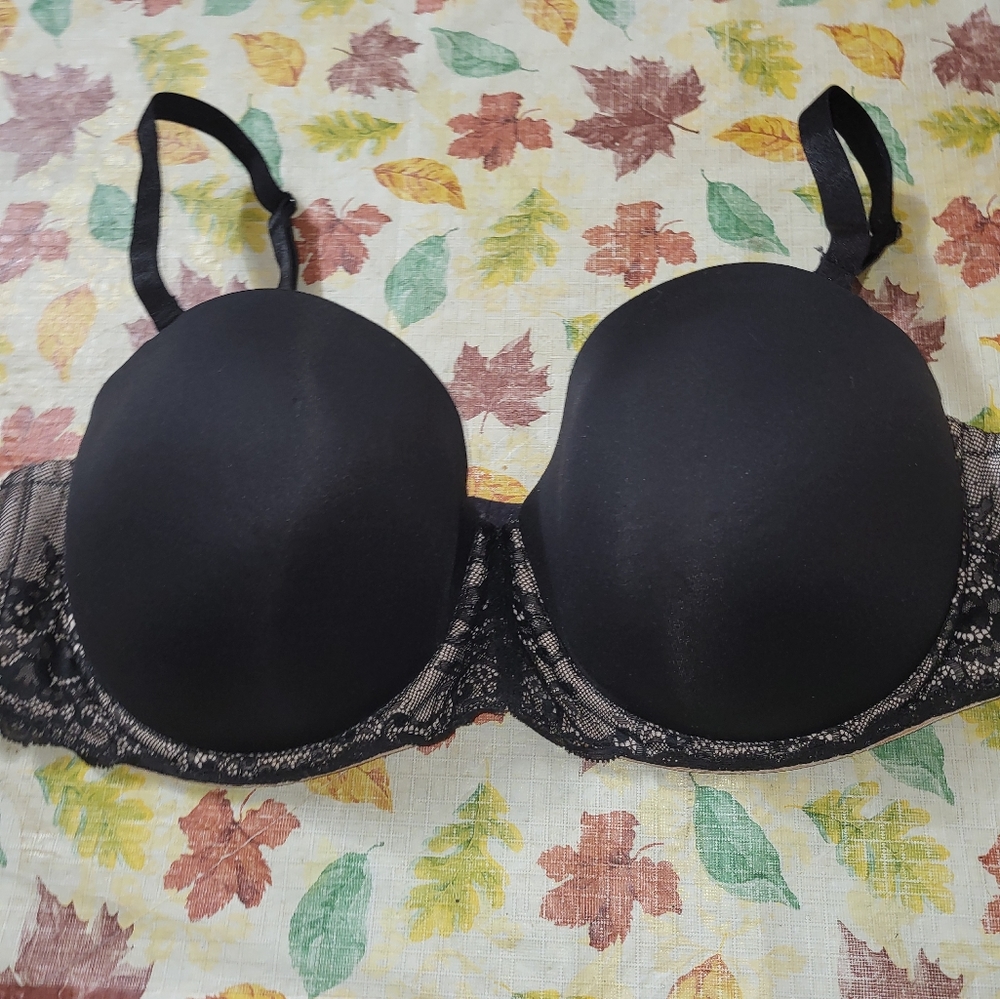 Torrid Curve Black Smooth And Lacy Push Up Bra Si… - image 5